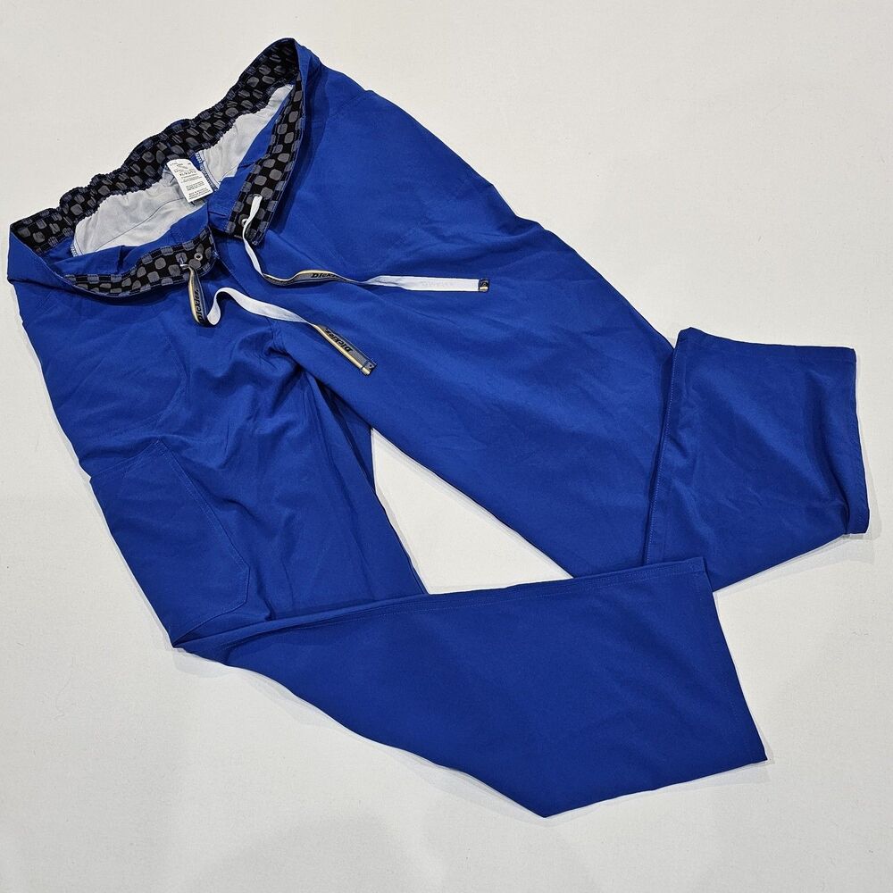 Dickies Retro Men’s Scrub Pants XL Royal Blue Zipper Polyester/Spandex DK055T